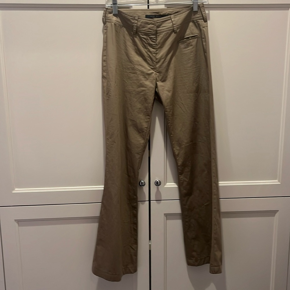 Sofie d’Hoore bell bottom cotton khaki colored pants. Size 34